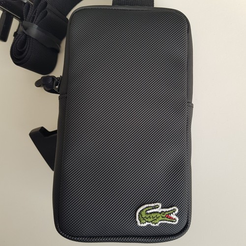 Sacoche zippée noire - sacoche, lacoste