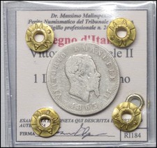 Regno d'italia 1 Lira 1863 Milano BB+ Vittorio Emanuele II monete italiane