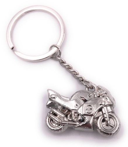 Portachiavi moto argento - argento, in