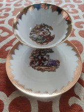 Piatto Da Portata E Porta Frutta Porcellana Bavaria Seltmann Weiden Oro Zecchino