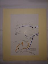 TURCHIARO ALDO DISEGNO A MATITA COLORATO A MANO FIRMATO
