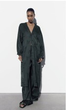 ZARA EMBROIDERED SATIN KIMONO