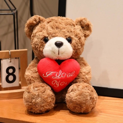 Peluche orso cuore marrone - , 6
