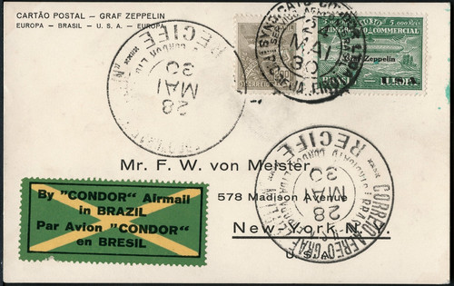 Zeppelin 1930 brasile saf - zeppelin,