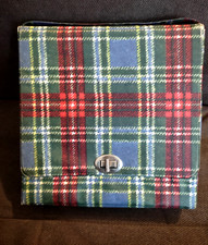 VINTAGE VALIGETTA PORTA VINILI 45 GIRI FANTASIA SCOZZESE  ANNI '70 + REGALO