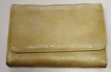 portafoglio - apertura a bottone - interno 3 finestre - cerniere interne - oro
