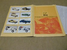 PRICE LIST CATALOG VINTAGE CAR