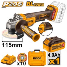 Smerigliatrice Batteria INGCO Brushless leva + Batteria + 10 dischi + Valigetta