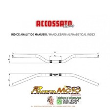 MANUBRIO ACCOSSATO DUCATI MONSTER 900/600 1993 > 1999 ACCIAIO CROMATO HB150 
