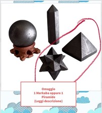 Sfera Shungite Sungite Torre Obelisco Punta Negatività Minerali Cristalli
