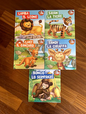 5 LIBRI GLI ANIMALI DEL MIO ZOO RBA 2016 ILLUSTRATI LOTTO