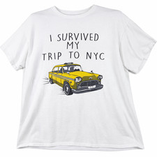 NYC Taxi Graphic T-Shirt White