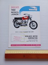 Ducati 160 Monza Junior 1966 depliant originale moto brochure
