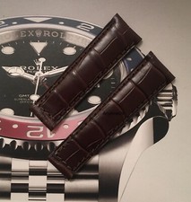 Cinturino Rolex Daytona HQ italiano fatto a mano in alligatore marrone 20 mm x 16 mm