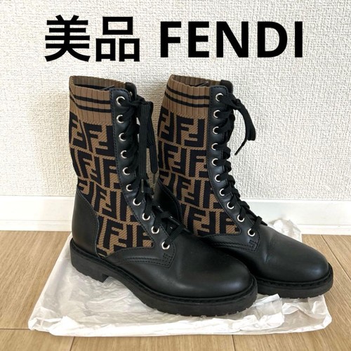 Stivali stringati fendi usati - fendi,