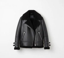 Giacca aviatore shearling nero