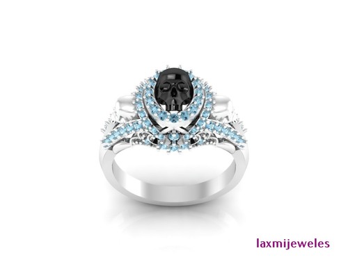 Anello teschio diamante creato