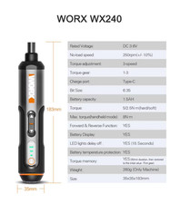 Worx 4V Mini Set Di Cacciaviti