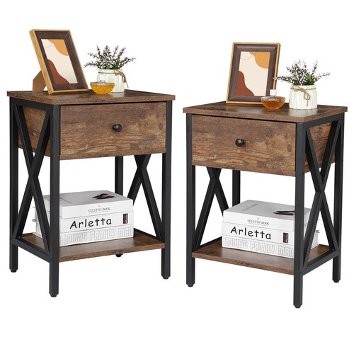 2pcs fine tavolo comodino - tavolo,