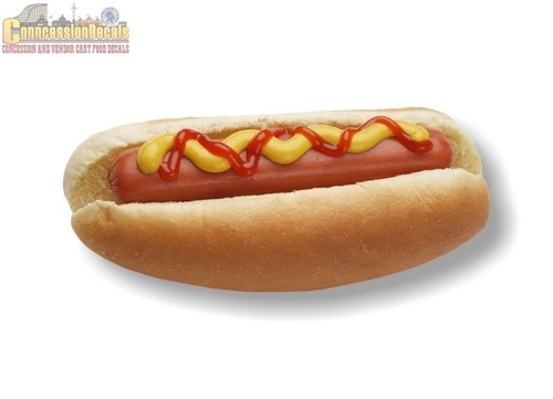 Insegna decalcomania hot dog