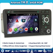 8 Core 64GB Android 14 Carplay Autoradio GPS WIFI Navigatore per Audi A3 S3 RS3