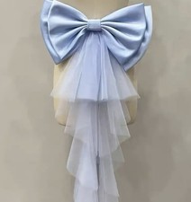 Fiocco Nascita Tulle Celeste
