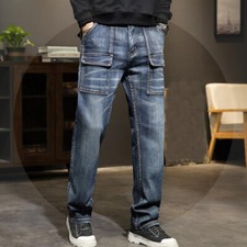 Pantaloni dritti denim larghi