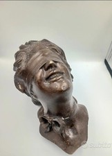 Testa bronzo firmata - bronzo,