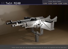 Twin M240 (M240B) su attacco M99 - modello in resina 1/35, 1/32, 1/24, 1/18, 1/16