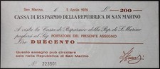 San Marino S102 200 Lire Very