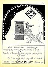 1930 * Pubblicità Originale "Nora-Radio, Radiogrammofono "Noraphon" 6.500£" in P