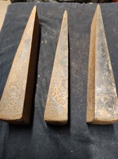 3 VECCHI CUNEI  ZEPPE IN ACCIAIO COME NUOVI 