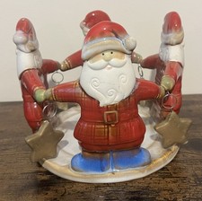 Circle of Santas Large Candle