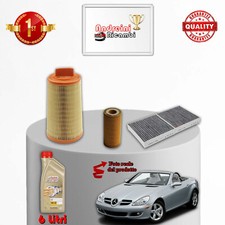 KIT TAGLIANDO 3 FILTRI E OLIO MERCEDES SLK 200 R171 120KW 163CV DAL 2004 ->