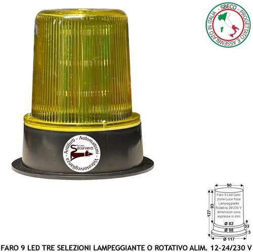 Lampeggiante giallo led x - lampeggiante, 9