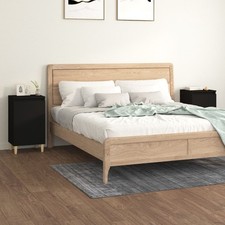 Comodini 2 pz Neri 40x35x70 cm in Legno truciolato