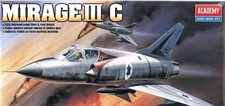1:48 Academy Mirage Iii-C Fighter Kit ACD12247 Modellino