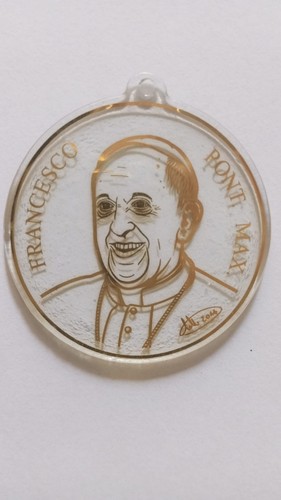 Medaglia vetro papa - medaglia,