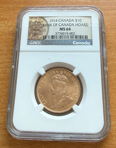 Canada 1914 oro dollari 10 - 1914, $10