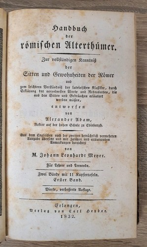 1832 manuale delle antichità - delle,