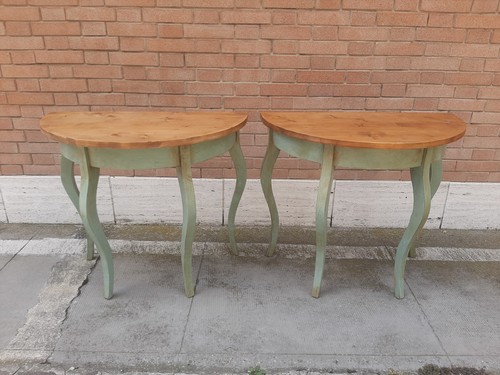 Coppia console mezza luna - coppia, di