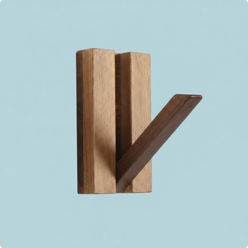 Gancio porta abiti legno - gancio,