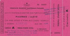 Calcio/Football Biglietto Ingresso Stadio PALERMO - LAZIO 27-01-1957 originale