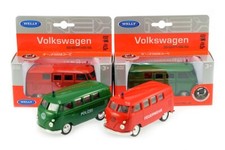 Welly modellino auto Volkswagen VW Bus T1 '63 polizia vigili del fuoco slot auto da collezione