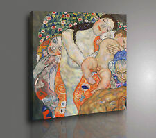 Quadro Vernice Pennellate Klimt Maternità Stampa su TELA Canvas Effetto Dipinto