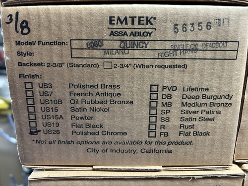Emtek 8080 serrature quincy - 8080,