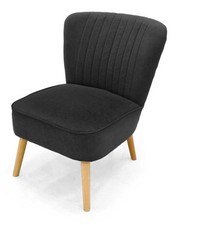 POLTRONA DA ARREDO IN VELLUTO CON PIEDINI IN LEGNO 62X70X 77CM GRIGIO SCURO