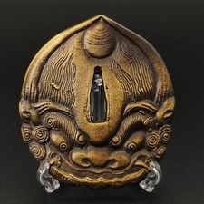 Spada giapponese Tsuba guardia katana ornamenti lega antica articolo...