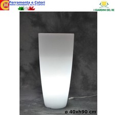 Vaso Luminoso Resina Bianco