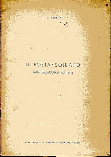 Poeta soldato della - il,